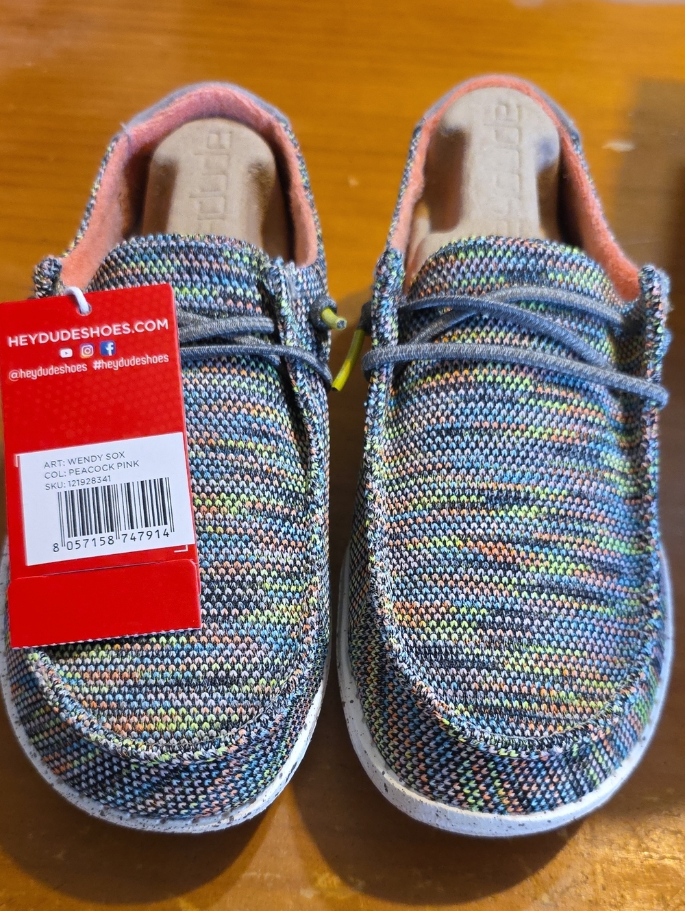 Hey Dude Women's Multi-Color Knit Slip-On Sneakers - Pink Lining